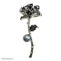 PENDRA Rosalia Rose Flower Brooch