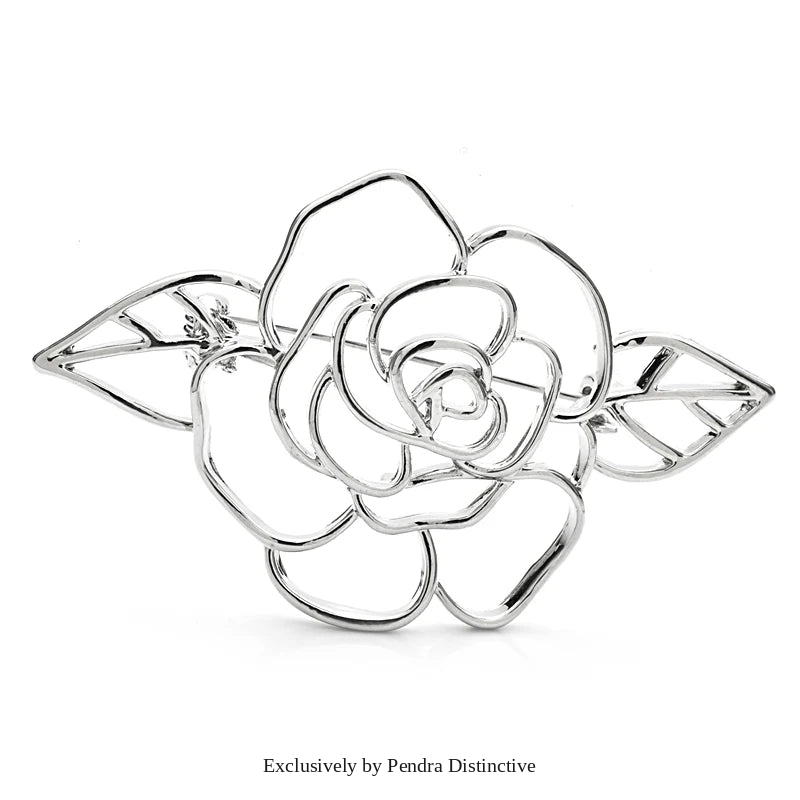 PENDRA Rosalia Rose Flower Brooch