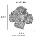 PENDRA Rosalia Sparkling Rose Flower Brooch