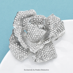 PENDRA Rosalia Sparkling Rose Flower Brooch