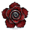 PENDRA Rosaspark Luxury Shining Rose Flower Brooch
