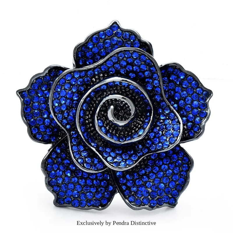 PENDRA Rosaspark Luxury Shining Rose Flower Brooch