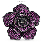 PENDRA Rosaspark Luxury Shining Rose Flower Brooch