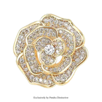 PENDRA Rosaspark Shining Rose Flower Brooch