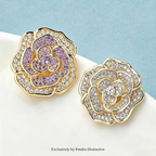 PENDRA Rosaspark Shining Rose Flower Brooch