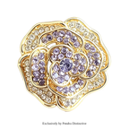 PENDRA Rosaspark Shining Rose Flower Brooch