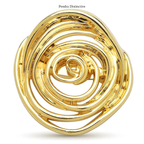 PENDRA Roselle 2-Color Artistic Metal Rose Brooch