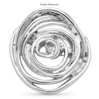 PENDRA Roselle 2-Color Artistic Metal Rose Brooch