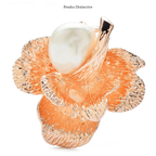 PENDRA Roselle Pearl Rose Flower Brooch