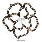 PENDRA Rosetta Vintage Hollow Rose Brooch