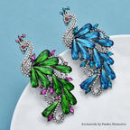 PENDRA Royale Crystal Peacock Brooch