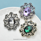 PENDRA Royale Palace Crystal Round Brooch