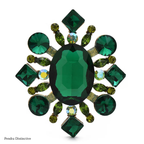 PENDRA Royale Palace Crystal Round Flower Brooch