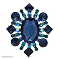 PENDRA Royale Palace Crystal Round Flower Brooch