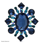 PENDRA Royale Palace Crystal Round Flower Brooch