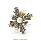 PENDRA Royale Pearl Cross Palace Brooch