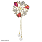 PENDRA Royale Pearl Tassel Rhinestone Brooch