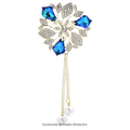 PENDRA Royale Pearl Tassel Rhinestone Brooch