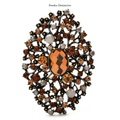 PENDRA Royale Round Flower Brooch