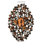 PENDRA Royale Round Flower Brooch