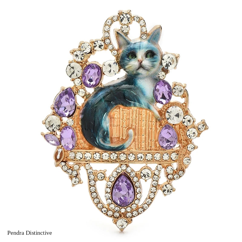 PENDRA Royalecat Luxury Palace Cat Brooch
