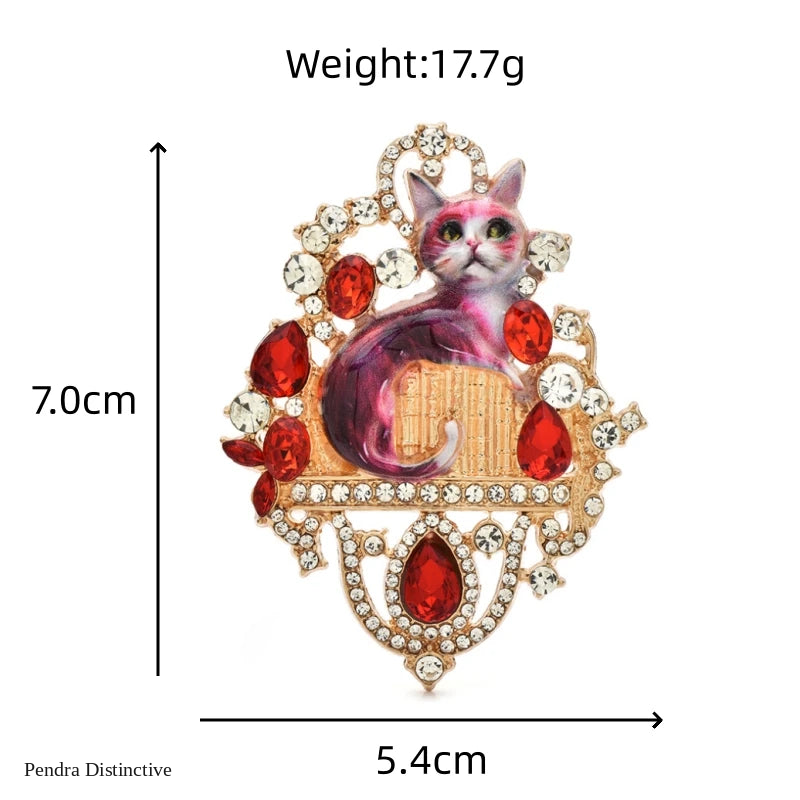PENDRA Royalecat Luxury Palace Cat Brooch