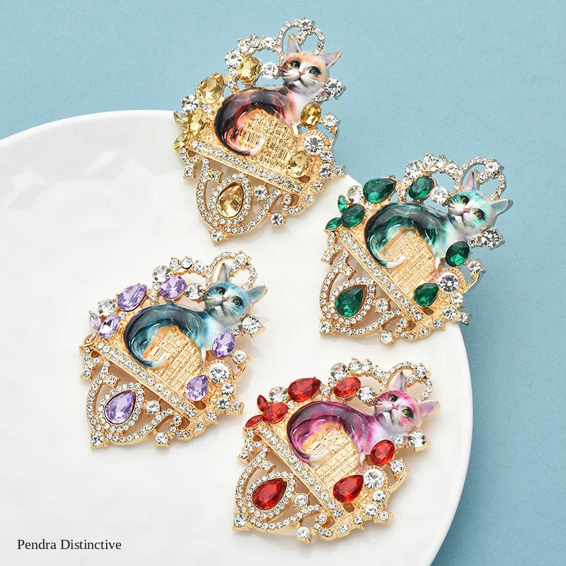 PENDRA Royalecat Luxury Palace Cat Brooch