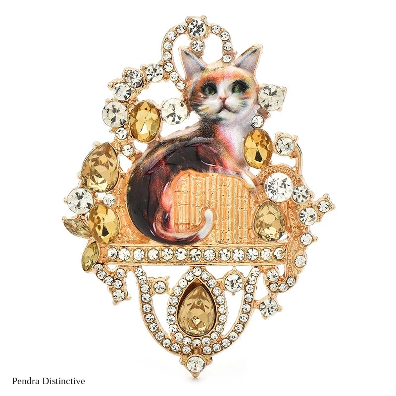 PENDRA Royalecat Luxury Palace Cat Brooch