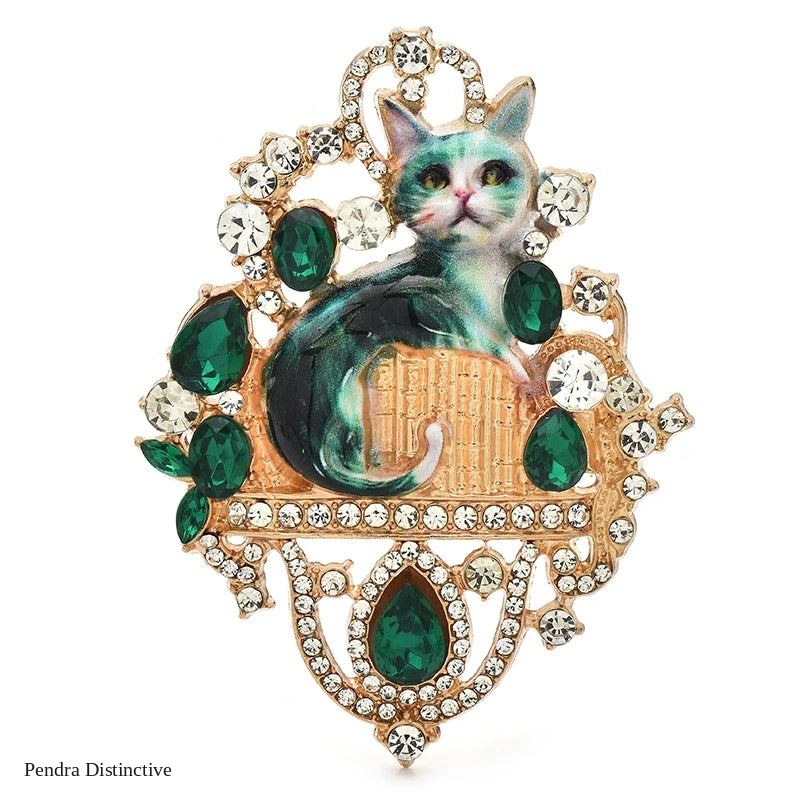 PENDRA Royalecat Luxury Palace Cat Brooch