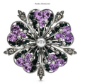 PENDRA Sakuraia Rhinestone Cherry Blossom Brooch