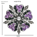 PENDRA Sakuraia Rhinestone Cherry Blossom Brooch