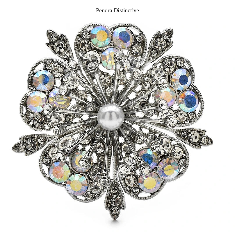PENDRA Sakuraia Rhinestone Cherry Blossom Brooch