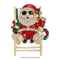 PENDRA Cool Christmas Father Brooch