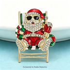 PENDRA Cool Christmas Father Brooch