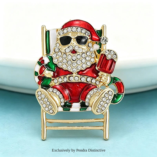 PENDRA Cool Christmas Father Brooch