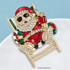 PENDRA Cool Christmas Father Brooch
