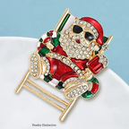 PENDRA Cool Christmas Father Brooch