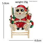 PENDRA Cool Christmas Father Brooch