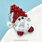 PENDRA Cute Crystal Santa Claus Brooch
