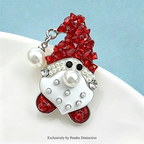 PENDRA Cute Crystal Santa Claus Brooch