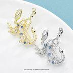 PENDRA Scorpio Blue Rhinestone Zodiac Brooch