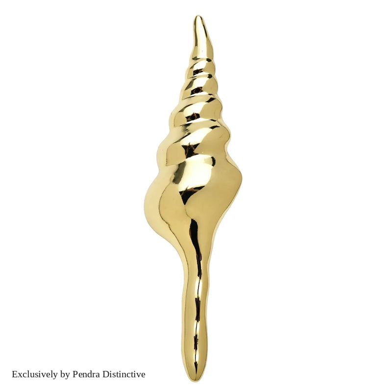 PENDRA Seashell Conch Stainless Steel Brooch
