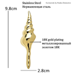 PENDRA Seashell Conch Stainless Steel Brooch