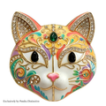 PENDRA Selene Enamel Rhinestone Cat Brooch