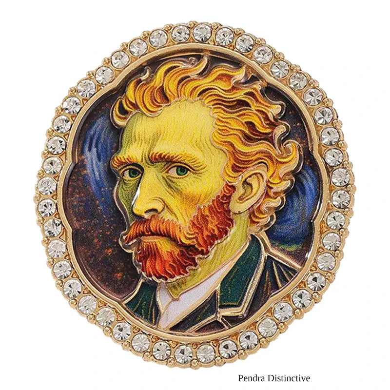 PENDRA Self-Portrait Painting Brooch