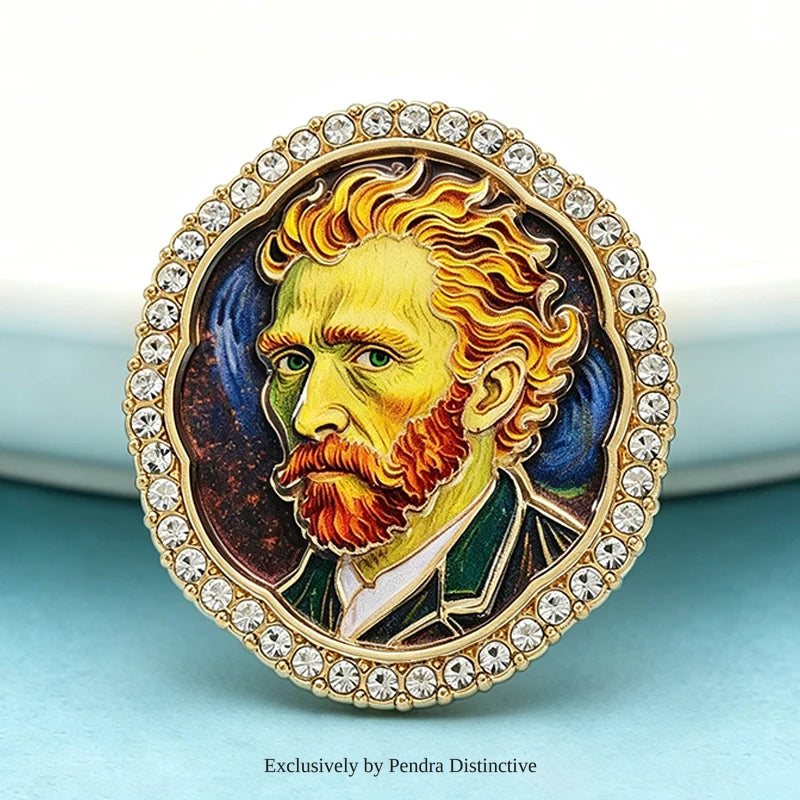 PENDRA Self-Portrait Painting Brooch