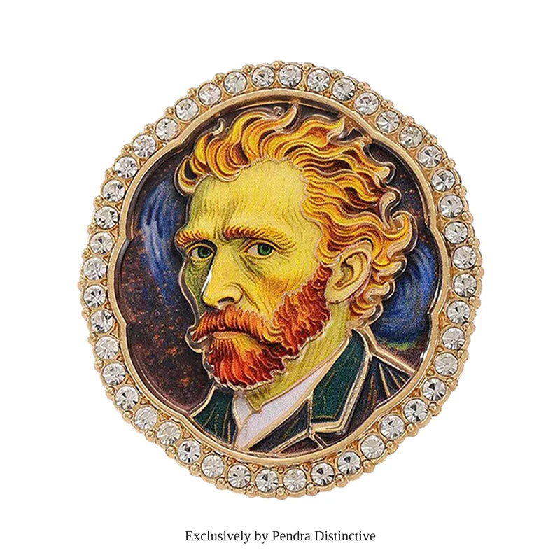 PENDRA Self-Portrait Painting Brooch