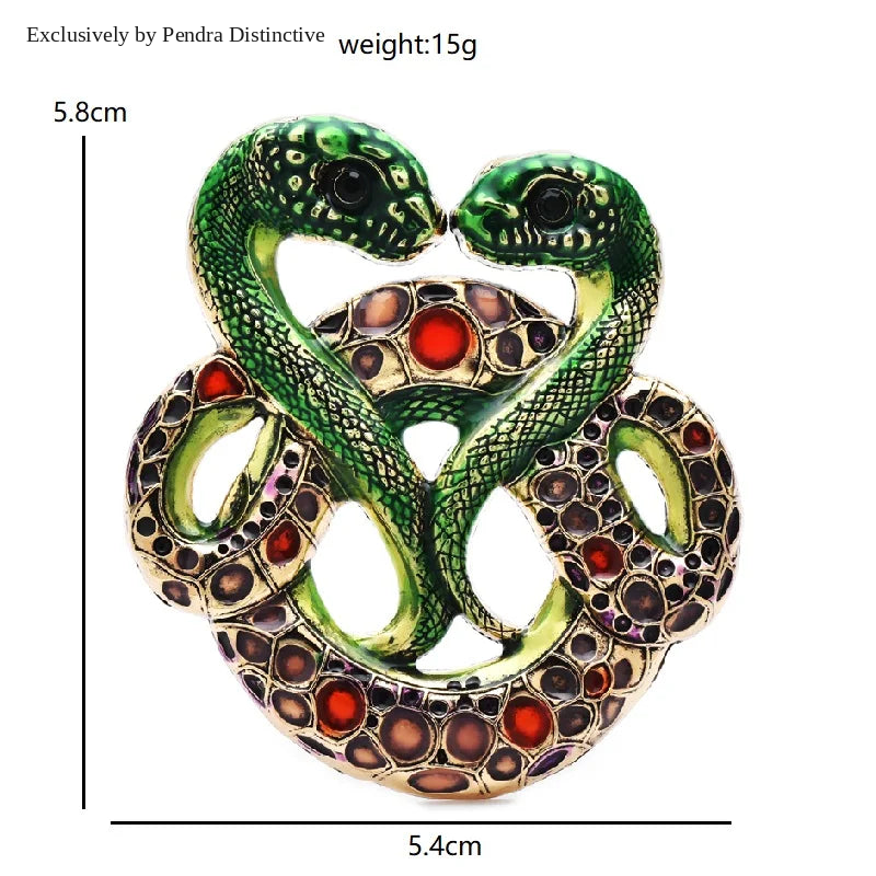 PENDRA Serpelle Snake Brooch