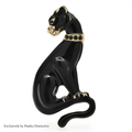 PENDRA Shadowclaw Enamel Leopard Brooch