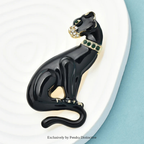 PENDRA Shadowclaw Enamel Leopard Brooch